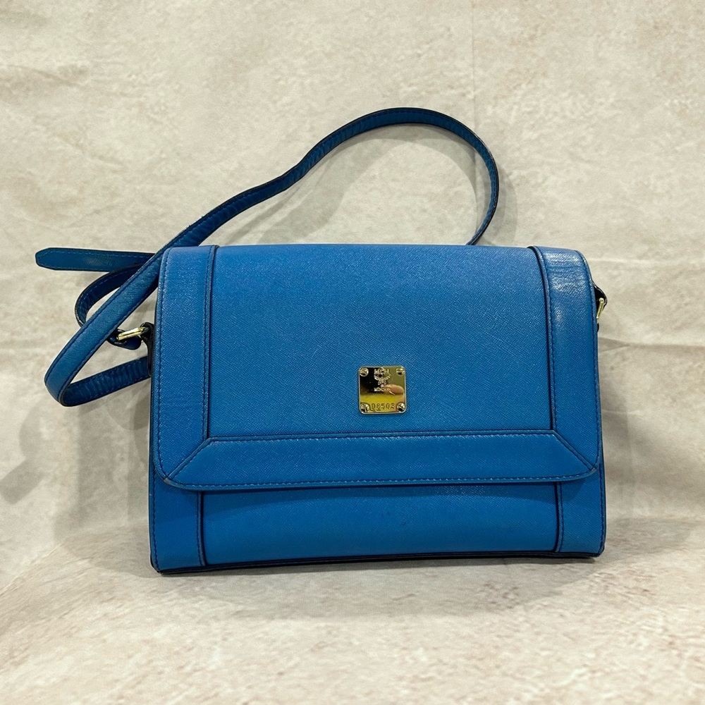 Beautiful MCM Blue Crossbody Bag